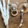 Baby-Greifling Baer aus Bio-Baumwolle und Buchenholz von AK-MADEWITHLOVE