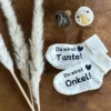 Baby-Socken Ihr werdet Tante und Onkel - Verkuendung von AK-MADEWITHLOVE