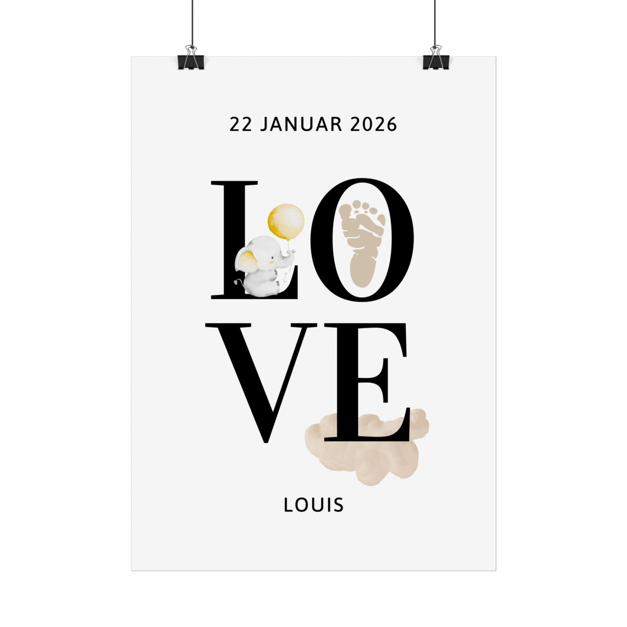 Poster Kinderzimmer Love Ansicht 2 von AK-MADEWITHLOVE