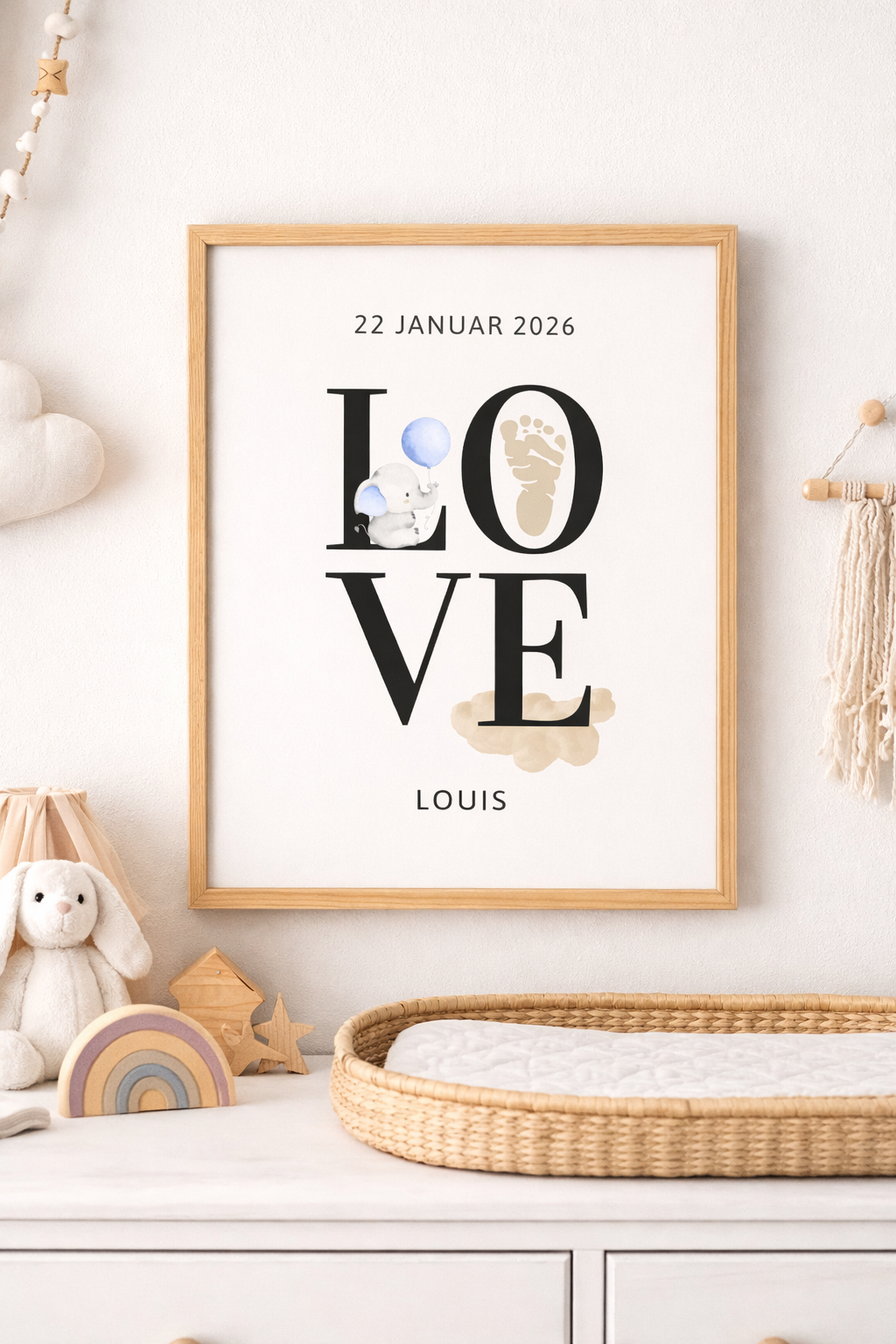 Personalisiertes Kinderzimmer-Poster fuer Jungen von AK-MADEWITHLOVE