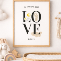 Personalisiertes Kinderzimmer-Poster neutral von AK-MADEWITHLOVE
