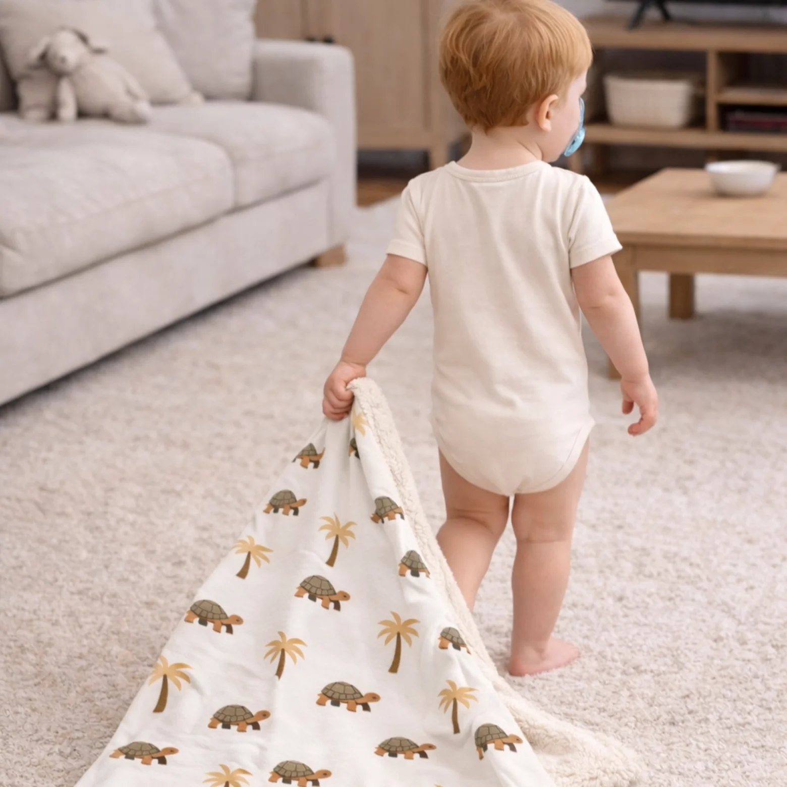 Babydecke Schildkroete - Weiche Kuscheldecke fuer Babys von AK-MADEWITHLOVE