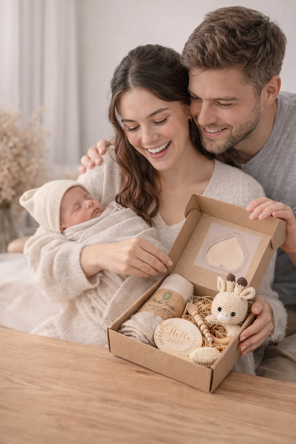 Baby Geschenkset Giraffe Detailansicht von AK-MADEWITHLOVE