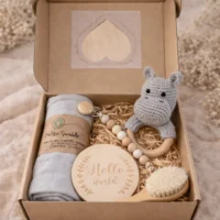 Baby Geschenkset Nilpferd - Baby Geschenkset von AK-MADEWITHLOVE
