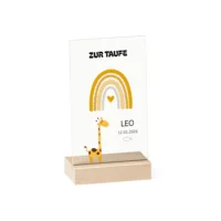 Acrylschild zur Taufe Giraffe