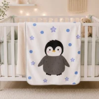 Babydecke Pinguin