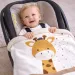 Babydecke Giraffe in der Babyschale von AK-MADEWITHLOVE