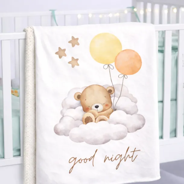 Babydecke Good Night - Weiche Kuscheldecke fuer Babys von AK-MADEWITHLOVE