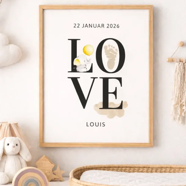 Personalisiertes Kinderzimmer-Poster neutral von AK-MADEWITHLOVE